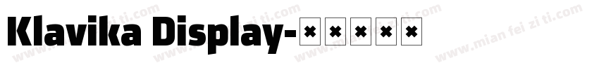 Klavika Display字体转换